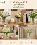 ecofynd 3.9 Inch Glass Flower Vase for Fresh & Artificial Flowers