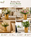 ecofynd 3.9 Inch Glass Flower Vase for Fresh & Artificial Flowers