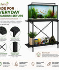 ecofynd Ecofynd AquaLift 2-Tier Metal Aquarium Stand – Strong, Sleek & Space-Saving Stand