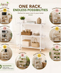 ecofynd 3-Tier Multipurpose Kitchen Rack Heavy Duty Metal Storage Rack for Kitchen Organizer