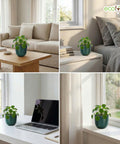 ecofynd Ecofynd Dark Green 5 inch Ceramic Cachepot Planter for Indoor Plants