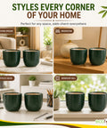 ecofynd 5 Inch Ceramic Plant Pots with Drainage Hole