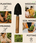 ecofynd Medium Trowel with Wooden Handle – Durable Garden Soil & Compost Scoop