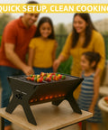 ecofynd Portable Charcoal Barbeque Grill – High-Quality Net & Fast Setup