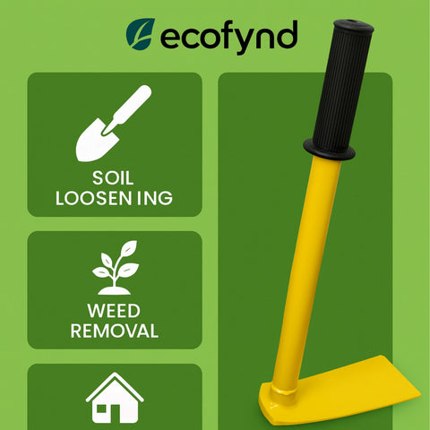 ecofynd Heavy Duty Garden Hand Hoe with 16 inch Handle – Yellow