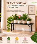 Ecofynd Heavy-Duty Metal Plant Stand with Adjustable Feet – 100 kg Capacity