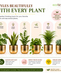 ecofynd Linea Patterned Golden Groove Planter 6.2 Inches