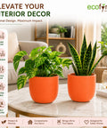 ecofynd 5 Inch Ceramic Plant Pots with Drainage Hole
