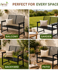 ecofynd 2 Seater Garden Bench for Indoor & Outdoor Park
