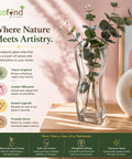 ecofynd 3.3 Inch Glass Flower Vase for Fresh & Artificial Flowers