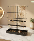 ecofynd 5-Tier Black Metal Jewelry Organizer Stand