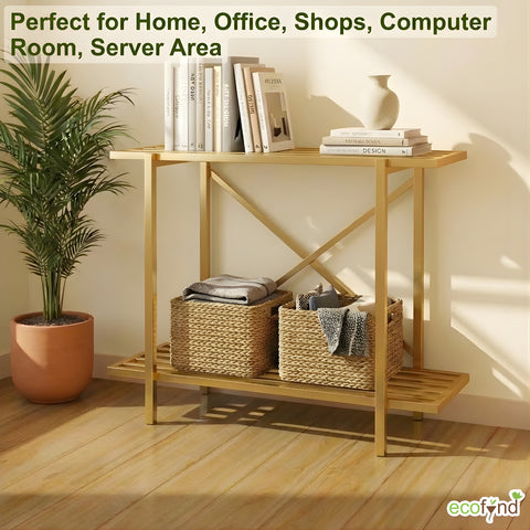 ecofynd 2-Tier Gold UPS Stand for Home and Office