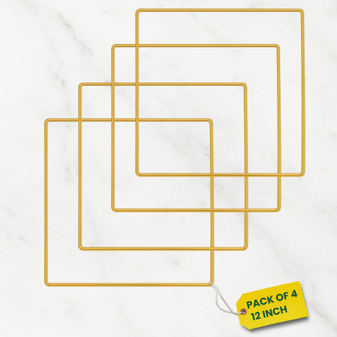 ecofynd Square 12 Inch Metal Crafts Hoops