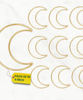 ecofynd Moon 4 Inch Metal Crafts Hoops