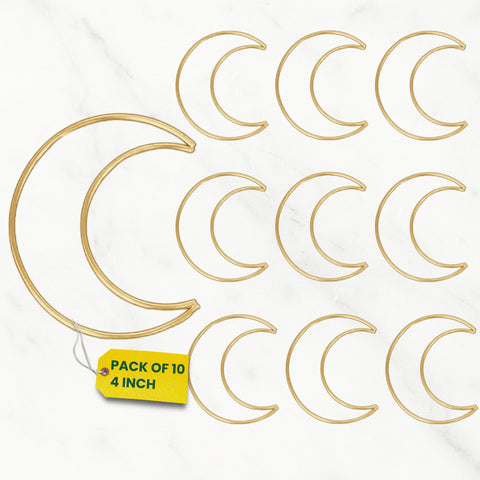 ecofynd Moon 4 Inch Metal Crafts Hoops