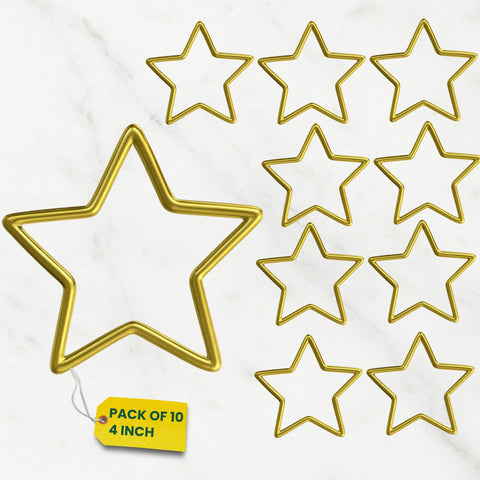 ecofynd Star 4 Inch Metal Crafts Hoops