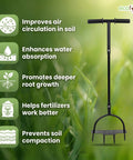 ecofynd Ecofynd DeepRoot Lawn Aerator Tool with 4 Metal Spikes