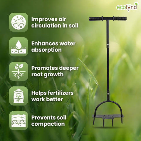 ecofynd Ecofynd DeepRoot Lawn Aerator Tool with 4 Metal Spikes