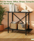 ecofynd 2-Tier Black UPS Stand for Home and Office