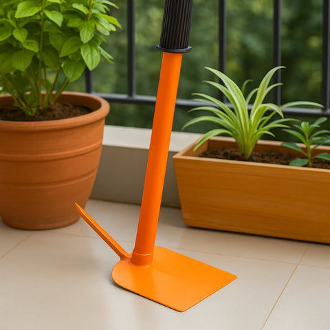 ecofynd Heavy Duty Garden Hand Hoe with Handle – Orange