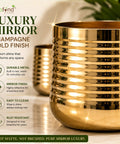 ecofynd Premium Golden Metal Planter – 5 Inch, Spiral Design