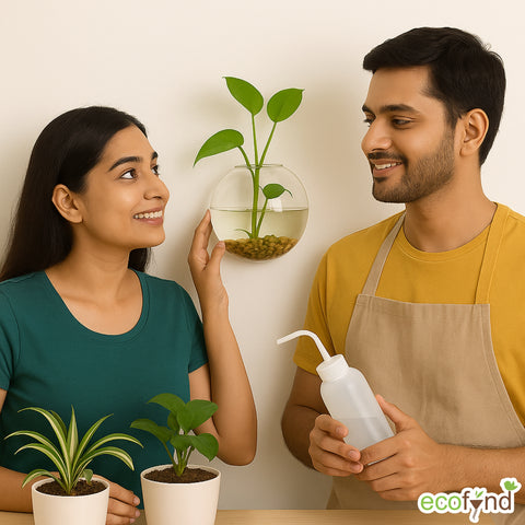 ecofynd Glass Vase for Flowers & Décor – Clear Bowl Shape | Transparent