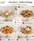 ecofynd Decorative Glass Bowl for Floating Candles