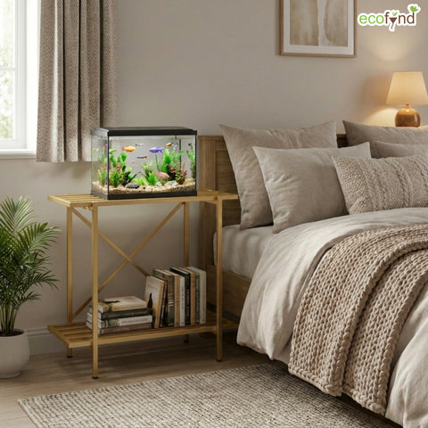 ecofynd 2-Tier Gold Fish Tank Stand