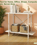 ecofynd 2-Tier White UPS Stand for Home and Office
