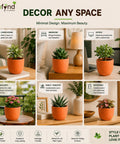 ecofynd 5 Inch Ceramic Plant Pots with Drainage Hole
