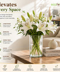 ecofynd 4 Inches Glass Flower Vase for Fresh & Artificial Flowers
