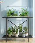 ecofynd 2-Tier Black Fish Tank Stand