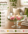 ecofynd Decorative Glass Bowl for Floating Candles