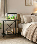 ecofynd 2-Tier Black Fish Tank Stand