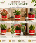 ecofynd 4.5 Inch Ganesha Symbol Terracotta Pot for Indoor & Outdoor Plants