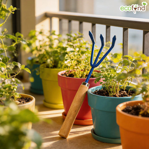 ecofynd Cultivator with Wooden Handle