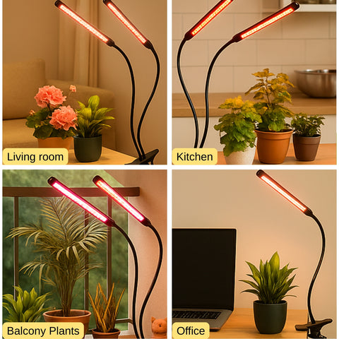 ecofynd Bluma Grow Light for Indoor Plants | Dual Spectrum LED with Adjustable Pole