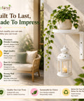 ecofynd 4 Pack Cora Wall Mounted Metal Plant Stand with Hanging Hook