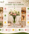ecofynd 5.1 Inch Hurricane Glass Flower Vase for Fresh & Artificial Flowers