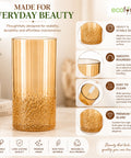 ecofynd 3.9 Inch Glass Flower Vase for Fresh & Artificial Flowers