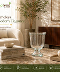 ecofynd 4.8 Inches Glass Vase for Flower Plants