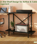 ecofynd 2-Tier Black UPS Stand for Home and Office