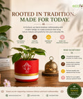 ecofynd 4.5 Inch Ganesha Symbol Terracotta Pot for Indoor & Outdoor Plants