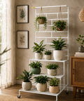ecofynd Eden Plant Stand with Wheels for Outdoor Balcony