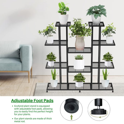 metal planter stand indoor Zura 11-Tier Metal Planter Stand – Modern Vertical Display Rack – Ecofynd