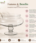 ecofynd Decorative Glass Bowl for Floating Candles