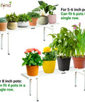 Ecofynd White Heavy-Duty Metal Plant Stand – Stable Multi-Pot Organizer