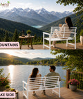 ecofynd 2 Seater Garden Bench for Indoor & Outdoor Park