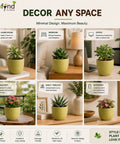ecofynd 5 Inch Ceramic Plant Pots with Drainage Hole