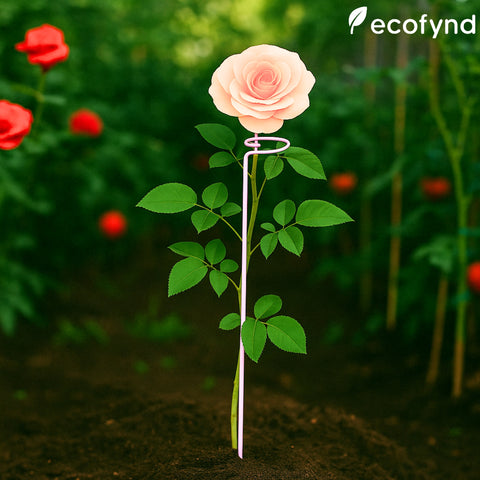 ecofynd Set of 3 Metal Plant Trellis – 18 Inch Rust-Resistant Stake